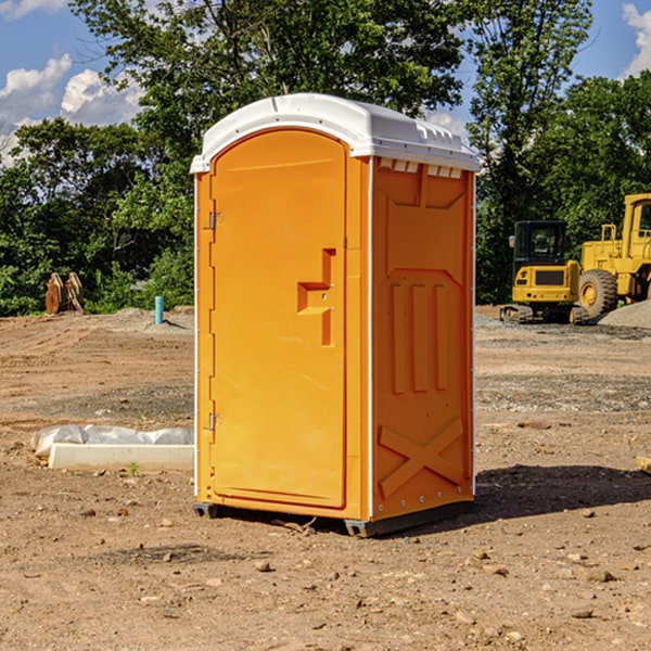 how often are the portable toilets cleaned and serviced during a rental period in Richland Grove